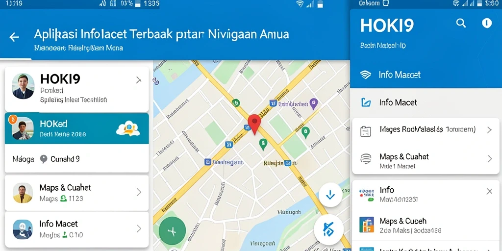 Antarmuka HOKI9 menampilkan informasi kemacetan dengan jelas dan intuitif.