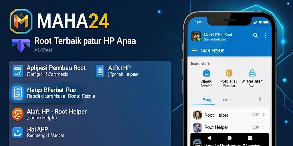 Antarmuka aplikasi MAHA24 yang memudahkan proses rooting.