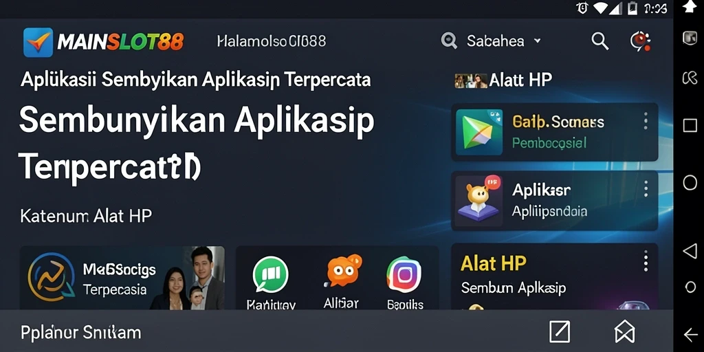 Tampilan antarmuka MAINSLOT88 untuk menyembunyikan aplikasi.