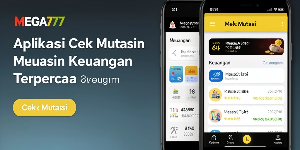 Antarmuka aplikasi MEGA777 untuk cek mutasi keuangan.