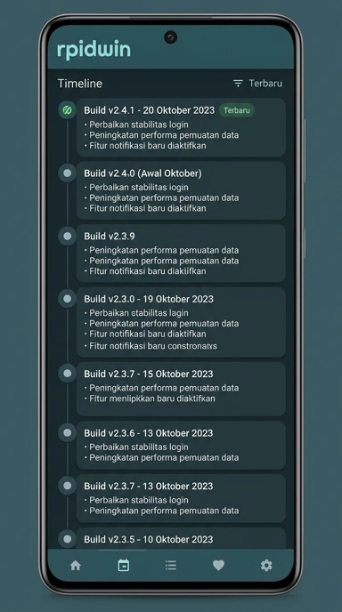 Riwayat Versi rpidwin untuk Pengguna Android